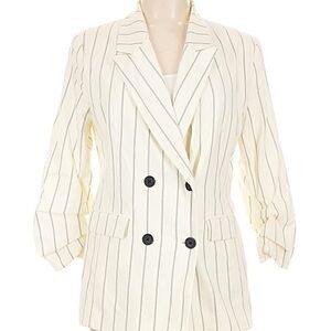 A New Day Cream Striped Blazer